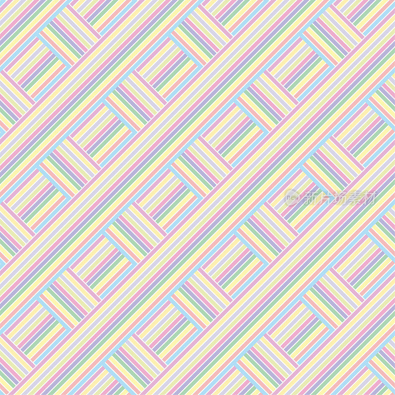 Abstract seamless background pattern - rainbow intersecting lines - colored strips - multicolored wallpaper - vector Illustration